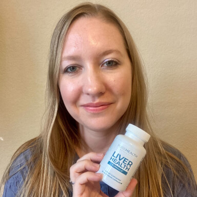 influencer with a bottle