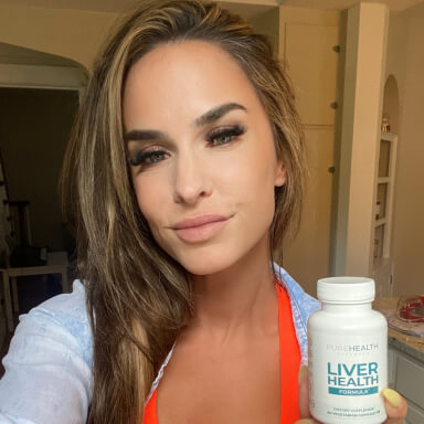 influencer with a bottle