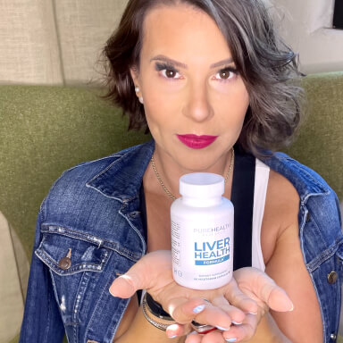 influencer with a bottle