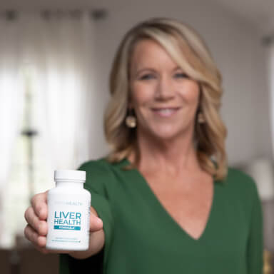 influencer with a bottle